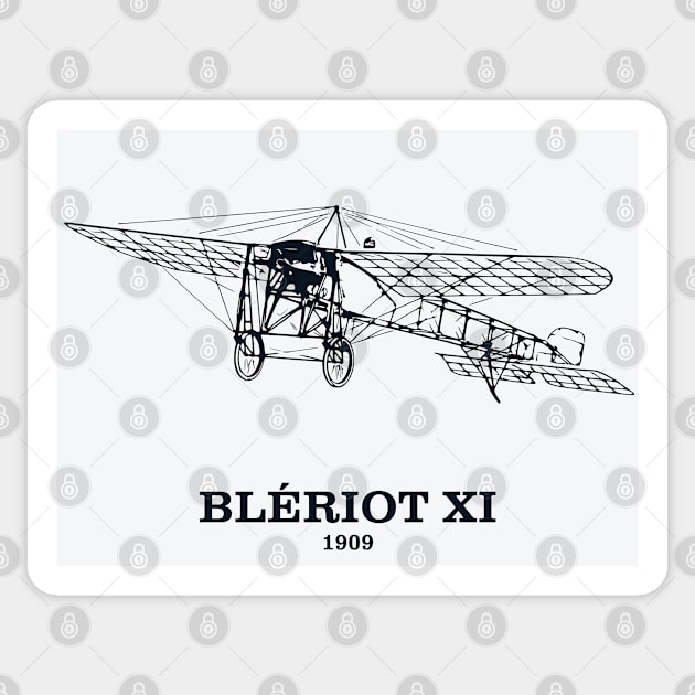 Blériot XI 1909 Aircraft Sticker by Lakeric